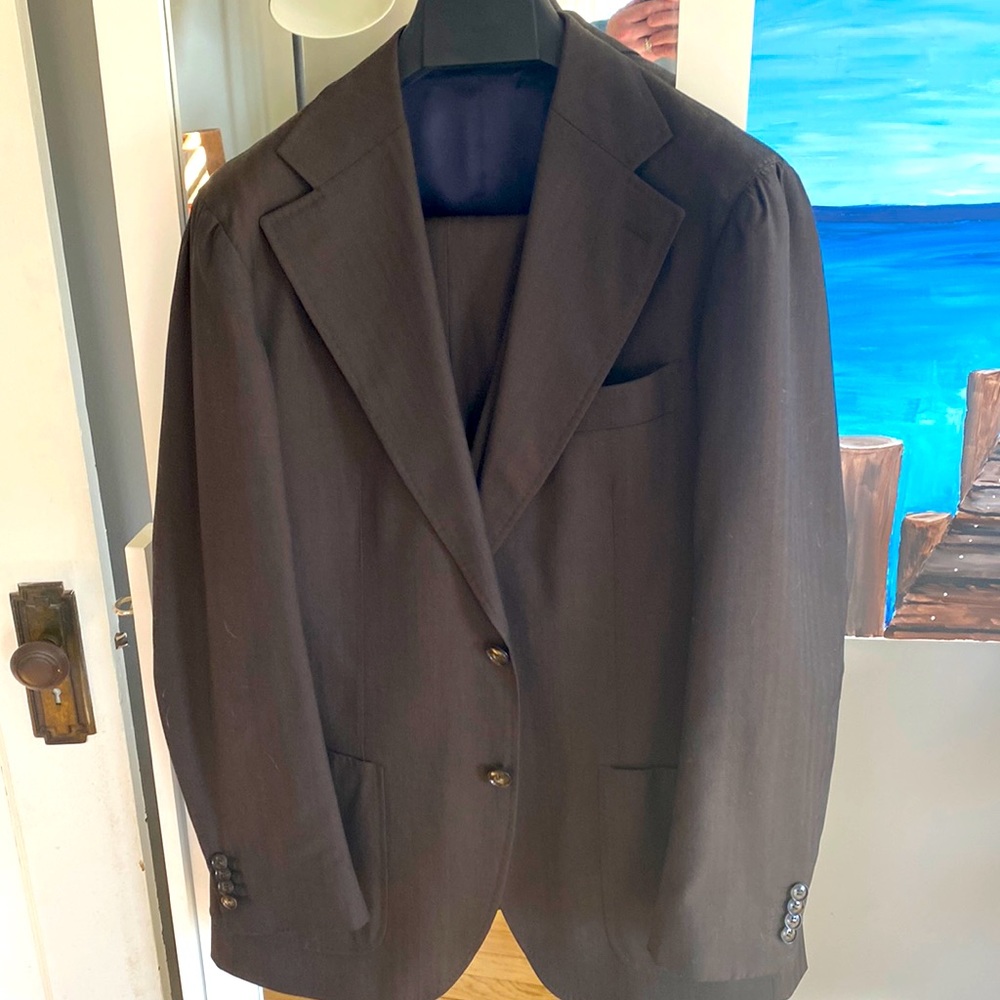 COPY - COPY - Suitsupply FW20 Brown Herringbone 3-piece suit